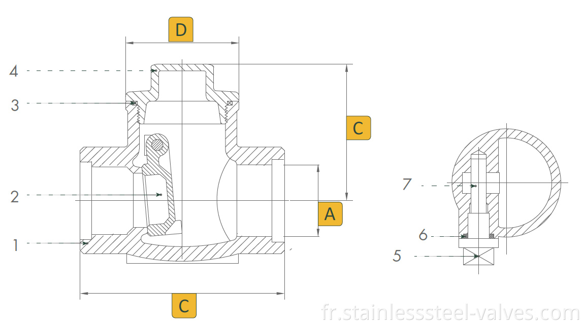 stainless steel swing check valve- RST VALVE
